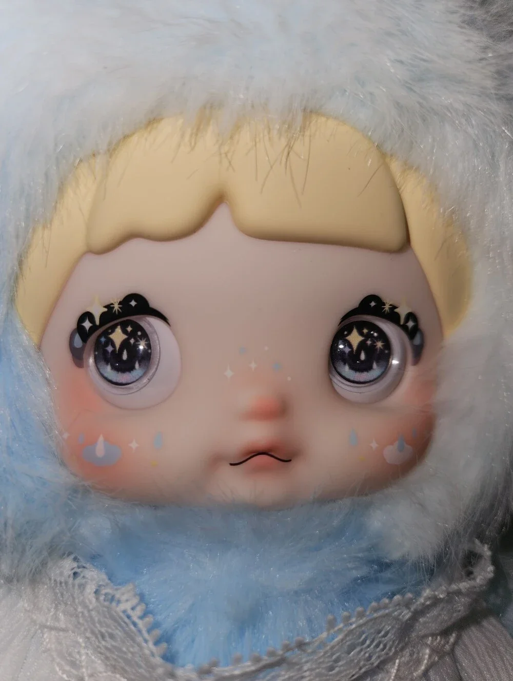 NOMMI Weather Forecast Drizzle Blue Yellow Raincoat 3 Eye Option Soft Plush Doll
